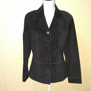 Suede Brandon Thomas Black Women's Jacket
